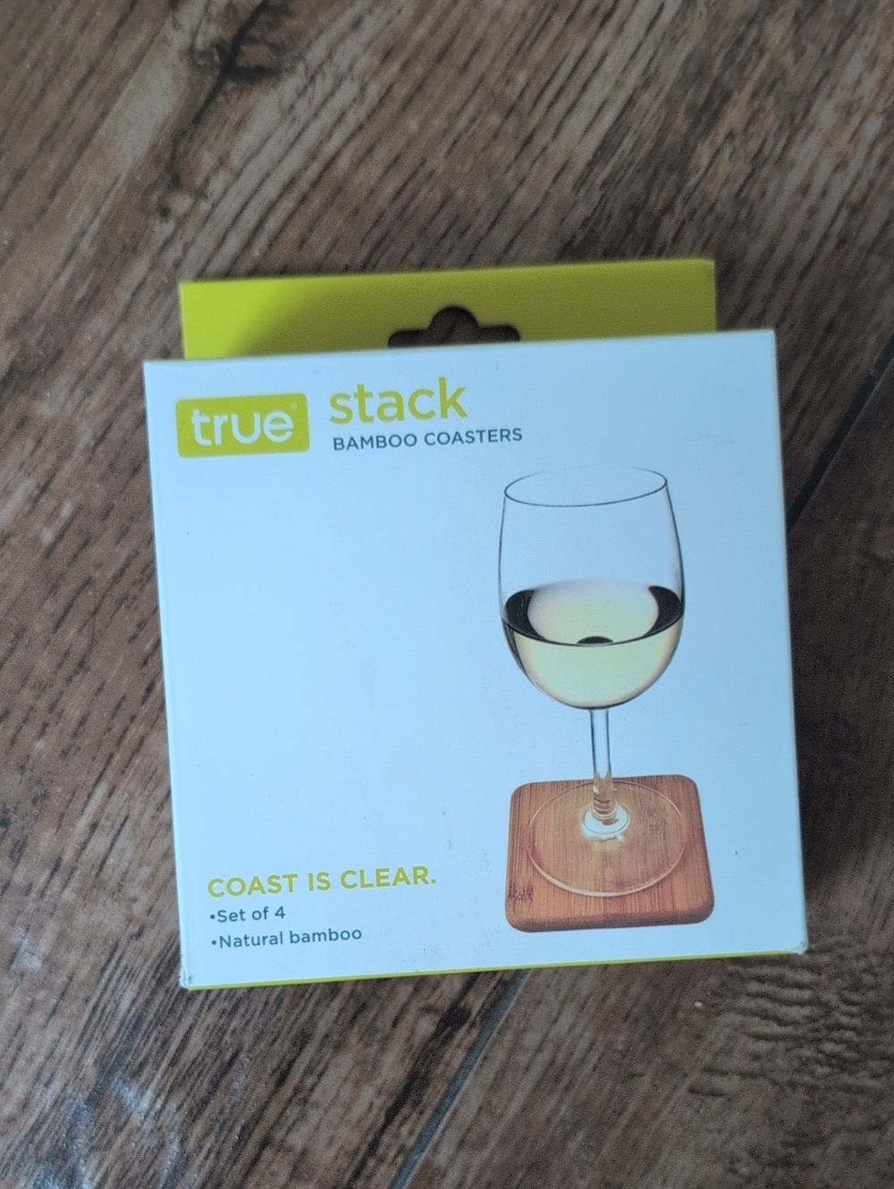 Stack Bamboo Coasters - Natural Bamboo (Set of 4)